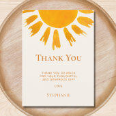 Sun Baby Shower Vielen Dank Postkarte