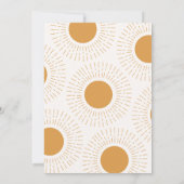 Sun Baby Shower Word Scramble Game Card Einladung (Rückseite)