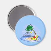 Sun Bathing Santa hawaiian xmas tee 5 Magnet (Vorderseite/Rückseite)
