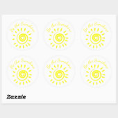 Sun Be the Sunshine Inspiration Zitat zur Erinneru Runder Aufkleber (Blatt)