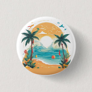 Sun Beach Palme Button