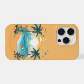Sun Beach Palme iPhone Hülle (Rückseite (Horizontal))