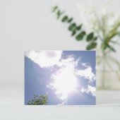 Sun Beam and Clouds Postcard Postkarte (Stehend Vorderseite)