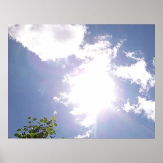 Sun Beam and Clouds Poster (Vorne)