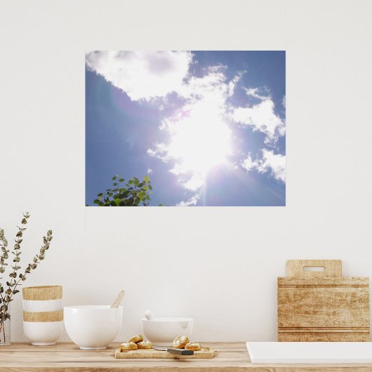 Sun Beam and Clouds Poster (Küche)