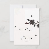 Sun Behind Black Blume Beileid-Bestätigung Einladung (Rückseite)