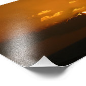 Sun Behind Clouds I Orange Sunset Foto (Ecke)