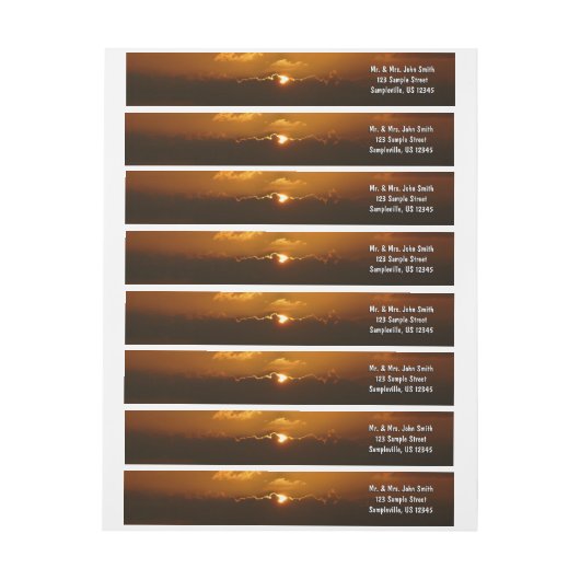 Sun Behind Clouds I Orange Sunset Foto (Bogen)