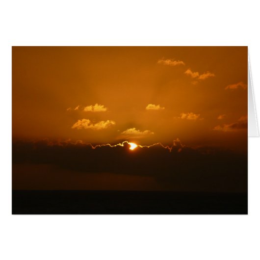 Sun Behind Clouds I Orange Sunset Foto (Vorderseite (Horizontal))