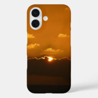 Sun Behind Clouds I Orange Sunset Foto