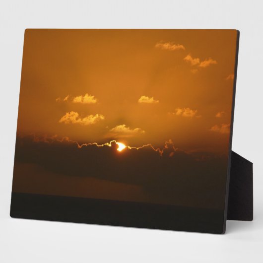 Sun Behind Clouds I Orange Sunset Foto Fotoplatte (Seite)