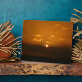 Sun Behind Clouds I Orange Sunset Foto Fotoplatte (Seite)