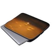 Sun Behind Clouds I Orange Sunset Foto Laptopschutzhülle (Vorne Knopf)