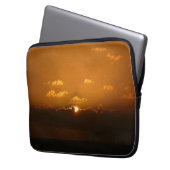 Sun Behind Clouds I Orange Sunset Foto Laptopschutzhülle (Vorderseite Links)