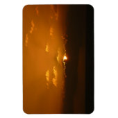 Sun Behind Clouds I Orange Sunset Foto Magnet (Vertikal)