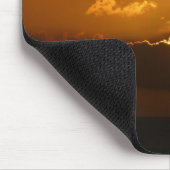 Sun Behind Clouds I Orange Sunset Foto Mousepad (Ecke)