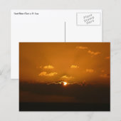 Sun Behind Clouds I Orange Sunset Foto Postkarte (Vorne/Hinten)