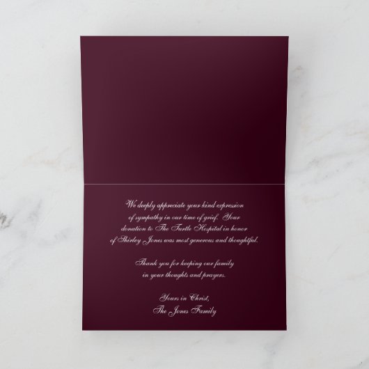 Sun Behind Clouds Vielen Dank Dankeskarte (Innenseite)