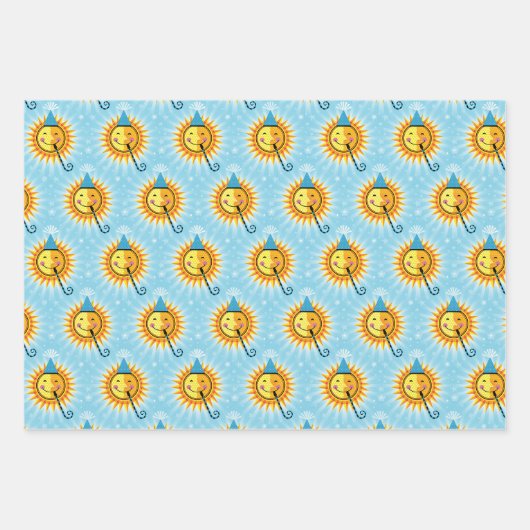Sun Birthday Wrapping Paper Geschenkpapier Set (Vorderseite 3)