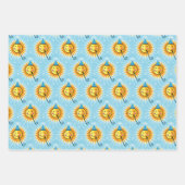 Sun Birthday Wrapping Paper Geschenkpapier Set (Vorderseite)