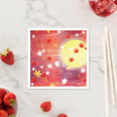 Sun & Blätter Paper Napkin Serviette (Beispiel)
