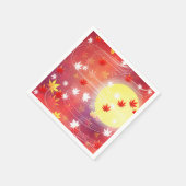 Sun & Blätter Paper Napkin Serviette (Ecke)