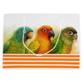 Sun blau-krönte grüne-cheeked conures große geschenktüte (Vorderseite)