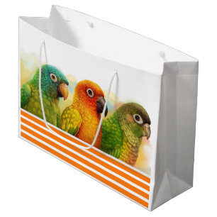 Sun blau-krönte grüne-cheeked conures große geschenktüte
