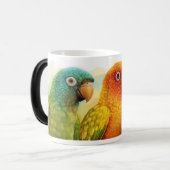 Sun blau-krönte grüne-cheeked conures verwandlungstasse (Vorderseite Links)