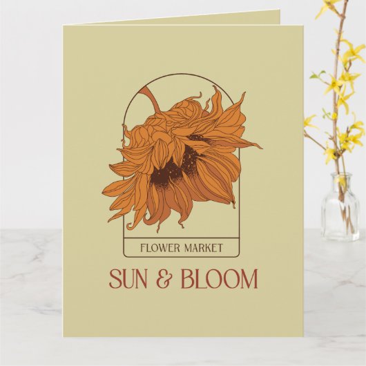 Sun & Bloom Karte (Gelbe Blume)