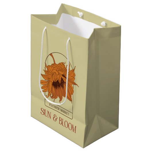 Sun & Bloom Mittlere Geschenktüte (Vorderseite Schrägansicht)