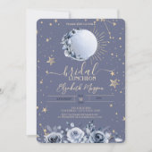 Sun, Blue Moon Rose Pastel Bridal Luncheon Einladung (Vorderseite)