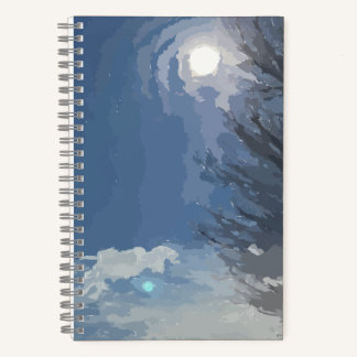 Sun Blue Sky Tree Notebook Notizblock