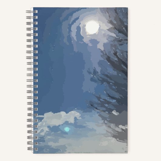 Sun Blue Sky Tree Notebook Notizblock (Vorderseite)