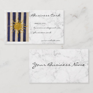 Sun & Blue Striped BusinessCard Granite Background Visitenkarte