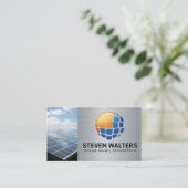 Sun Blueprints | Solar Panel | Energy Tech Visitenkarte (Stehend Vorderseite)