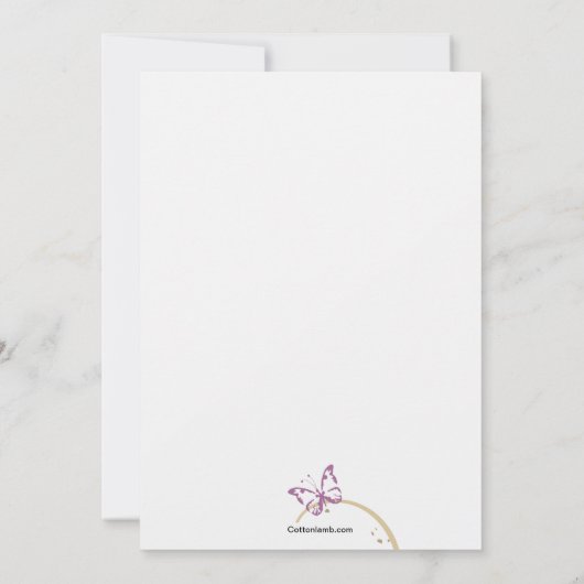 Sun-Blume - Einladung zum Muttertag (Rückseite)