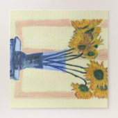 Sun-Blume in Blauer Vase Puzzle (Horizontal)