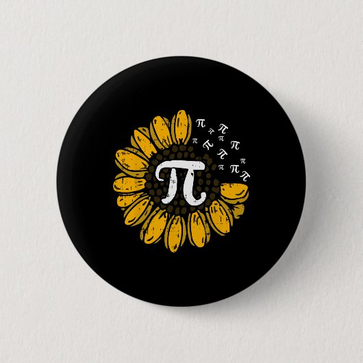 Sun-Blume Pi Day Coole Mathematik Symbole Lehrer S Button (Vorderseite)