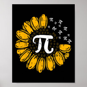 Sun-Blume Pi Day Coole Mathematik Symbole Lehrer S Poster