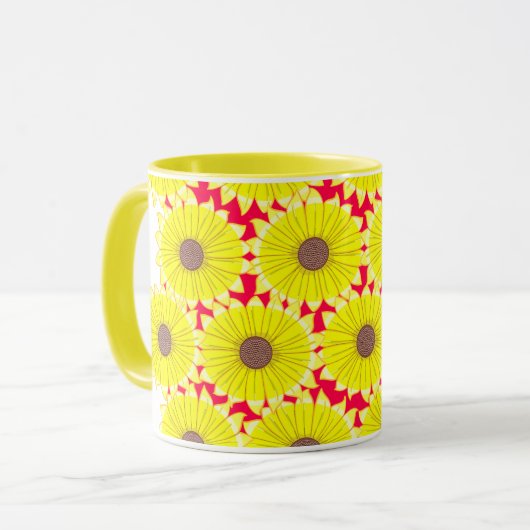 Sun-Blume Tasse (Vorderseite Links)