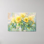 *~* Sun Blume TV2 Vase Stretched Canvas Print Leinwanddruck (Vorderseite)