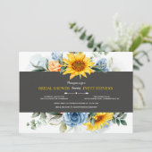 Sun-Blume und -Rose Einladung (Stehend Vorderseite)