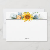 Sun-Blume und -Rose Einladung (Rückseite)