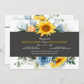 Sun-Blume und -Rose Einladung (Vorne/Hinten)