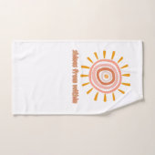 Sun Boho Art: "Shine from within" quote for self-e Badhandtuch Set (Handtuch)