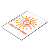 Sun Boho Art: "Shine from within" quote for self-e Notizblock (Linke Seite)