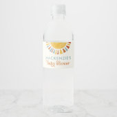 Sun Boho Baby Dusche Wasser Flasche Etikett (Vorderseite)