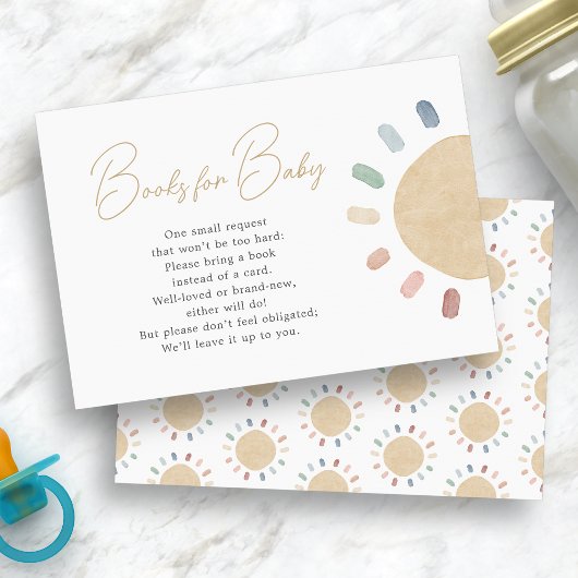 Sun Boho Baby Shower Begleitkarte