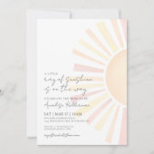 Sun Boho Sunshine Baby Dusche Einladung (Vorderseite)